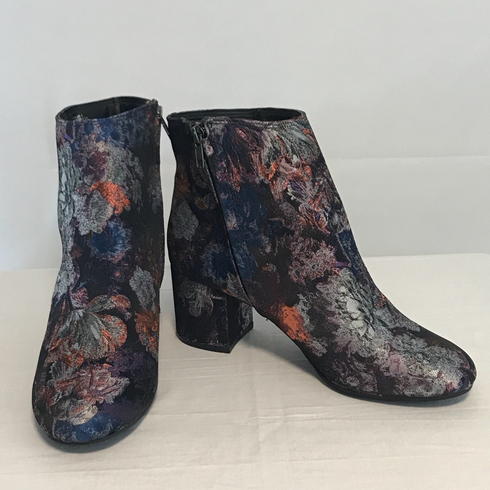 Zigi Soho Floral Multicolored Fabric Booties